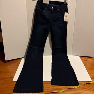 7 For All Mankind Women’s Dojo Original Trouser Flare Jean Blue Size 27 NWT